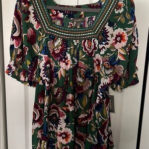 Style & Company women’s Multicolor Floral Square Neck Top
